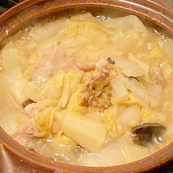 ぽかぽか☆豚と白菜の甘酢生姜鍋